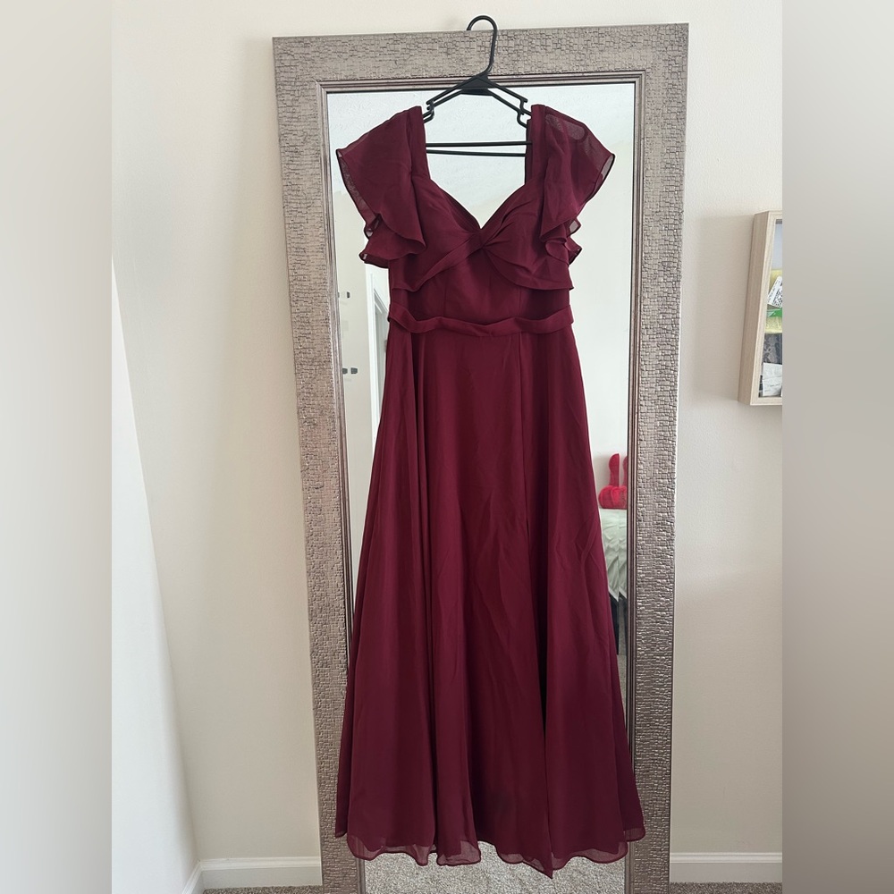 JJ’s House Cabernet Bridesmaid Dress